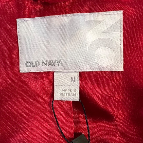🔴 EUC OLD NAVY Red Double-Breasted Wool-Blend Coat | Sz M - Picture 6 of 8